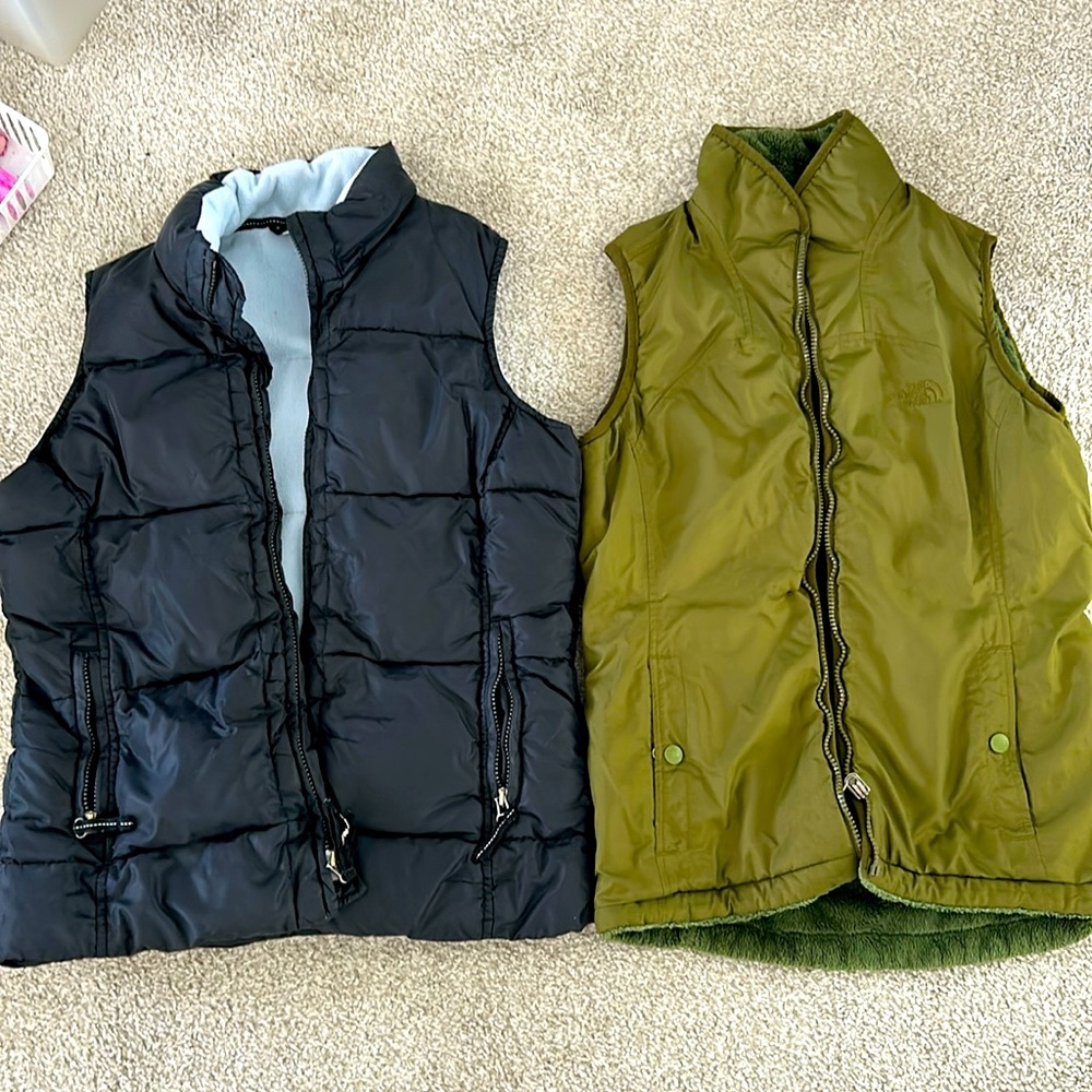 The North Face and Old Navy Vests